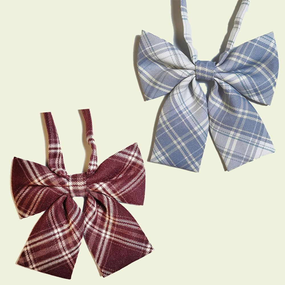 Lovely School Uniform Checkered JK Japanese Collar Bow Bow Tie Sailor Style