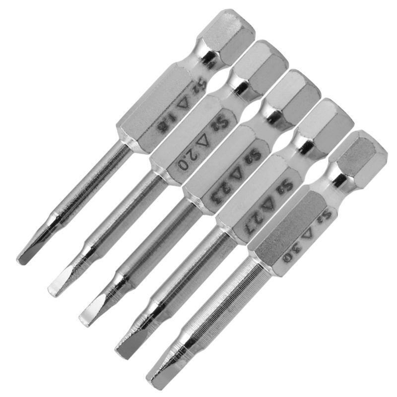 New 5 Pcs Magnetic Triangle Head Screwdriver Bits S2 Steel 1/4 Hex Shank 50mm