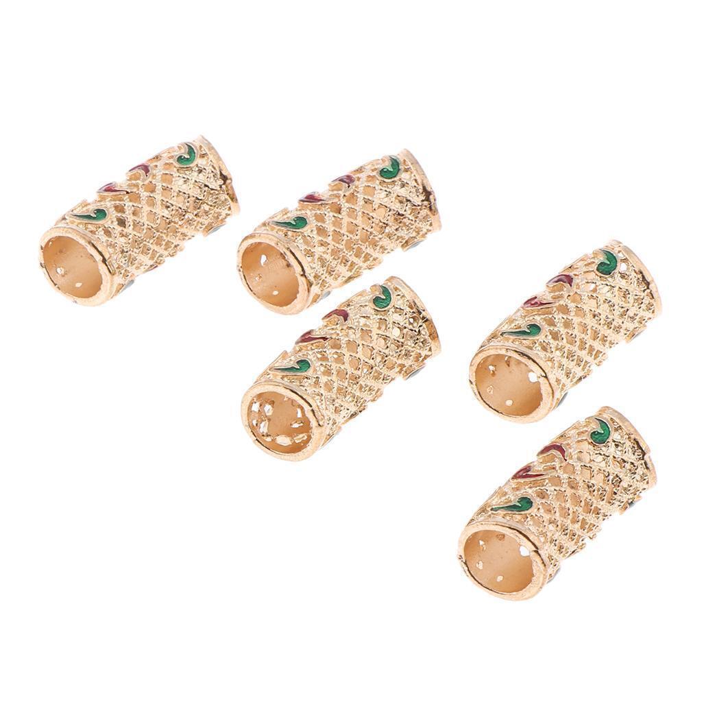 5pcs Dreadlock Hair Beads Hair Braid Pins Rings Cuff Clips Fashion Jewelry