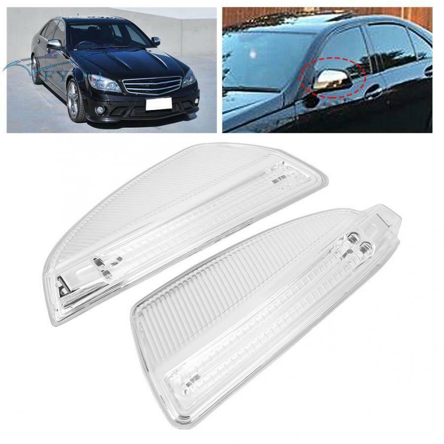 2PCS 56mm*170mm White Plastic Yellow LED Auto Turn Signal Lamp For Mercedes W164
