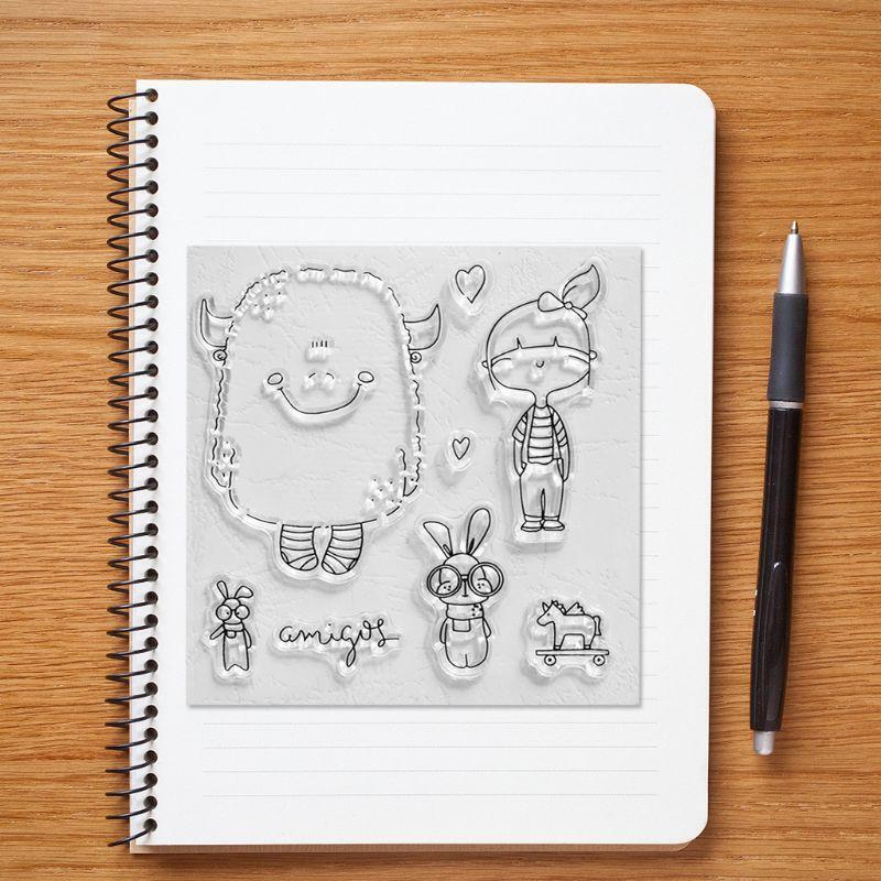 Bunny Girl Silicone Clear Seal Stamp DIY Scrapbooking Embossing Photo Album Card