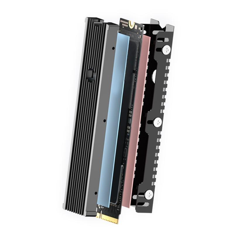 Ultra Thin Aluminum Hard Drive M.2 NGFF SSD Heat Sink HDD Thermal Pad Cooler