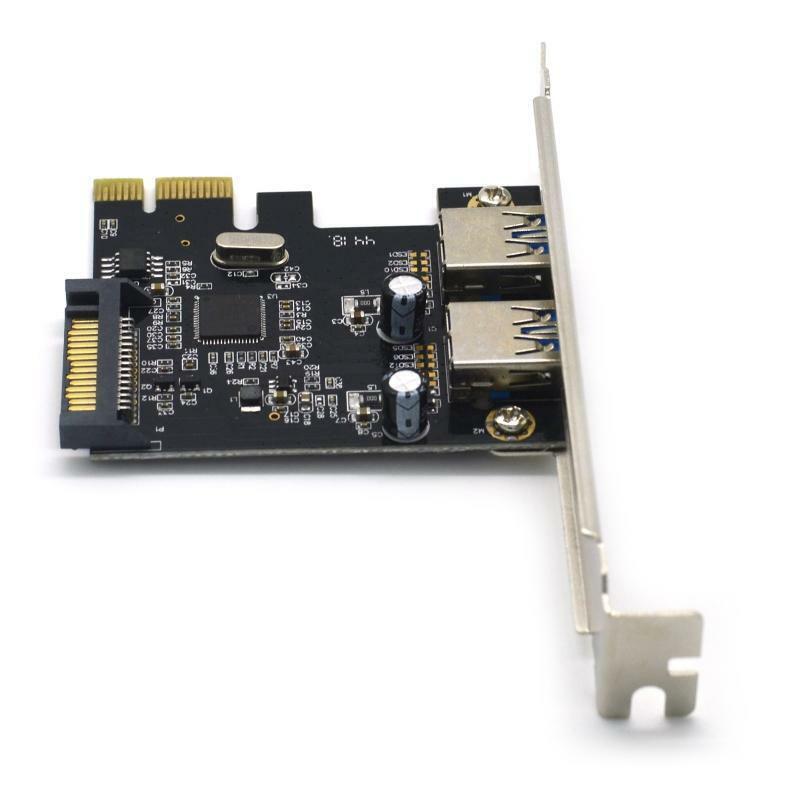 2 Port PCI-E X4 X8 X16 Adapter Board Extension Card PCIE USB 3.1 Adapter Card