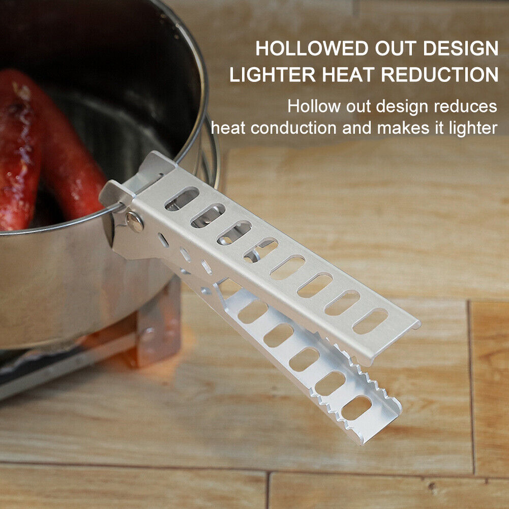 Anti-Scald Pot Pan Bowl Gripper Outdoor Camping Cookware Handle Holder Clip