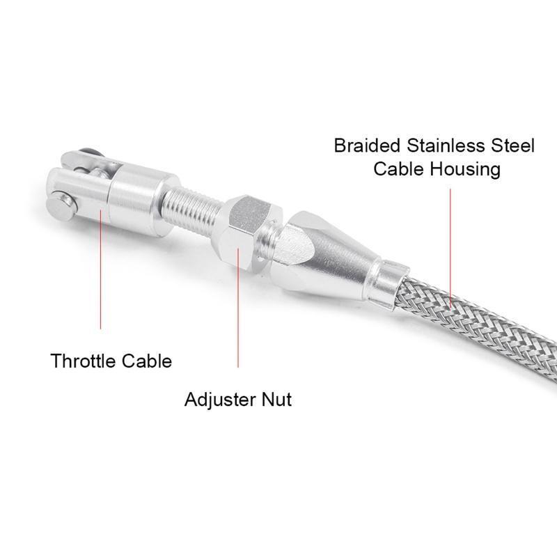 LS Engine Throttle Gas Cable 36 Inch Stainless Steel Braided Replacement