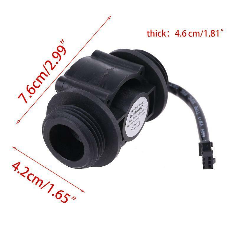 G1" Water Flow Hall Effect Sensor Switch Flow Meter Flowmeter Counter 1-60L/min