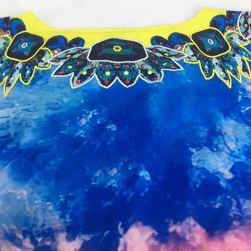 Women Bathing Suit Cover Ups Print Kaftan Beach Maxi Dresses Beachwear Caftan
