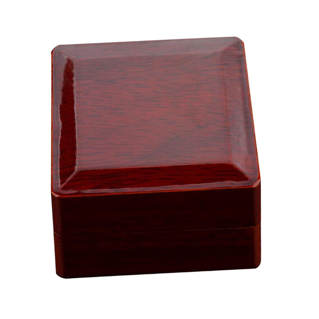 Wine Red 65x65x50mm Wooden Jewelry Box for   Holder Showcase Display