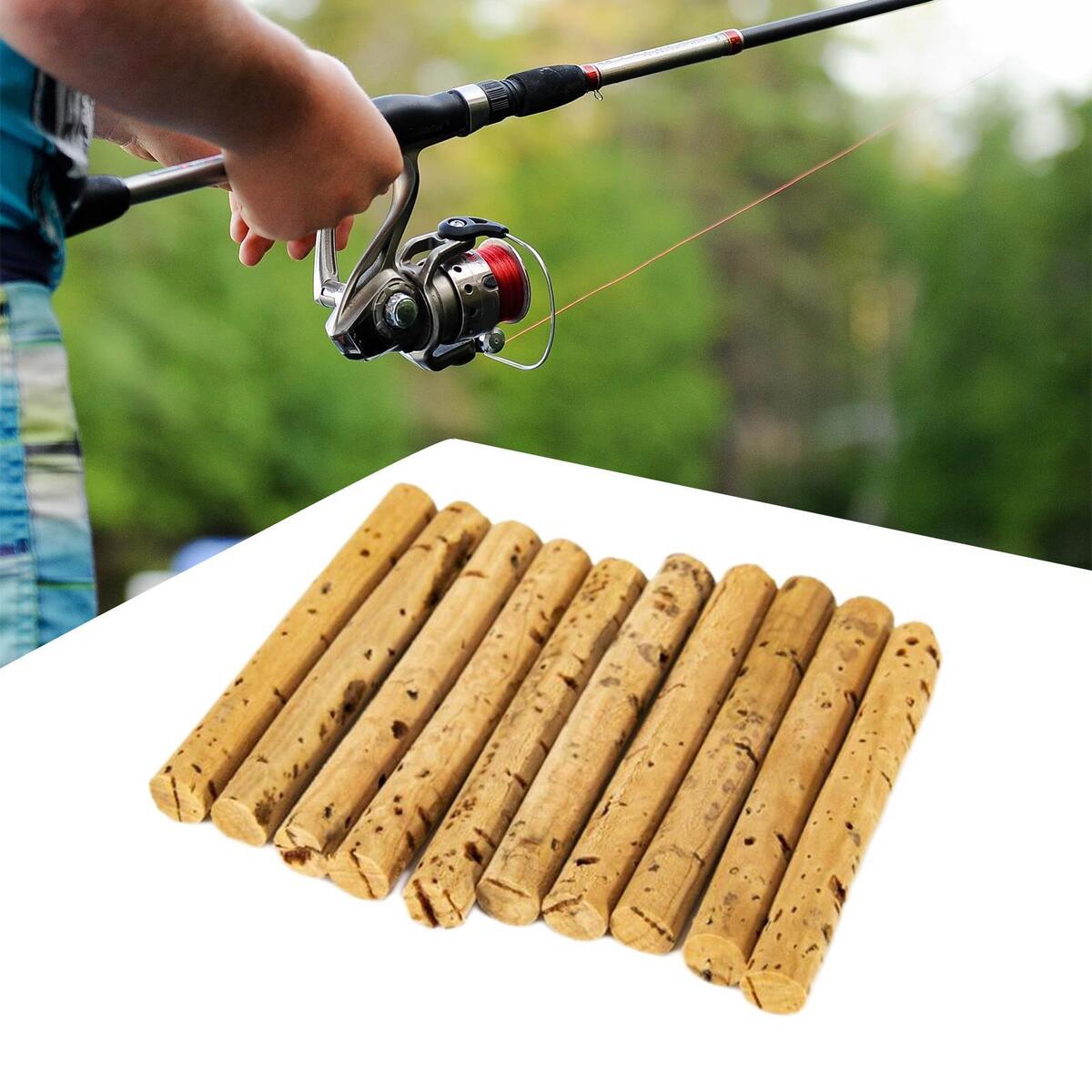 10Pieces Fishing Cork Sticks 8mm Rigs   up  for Fishing