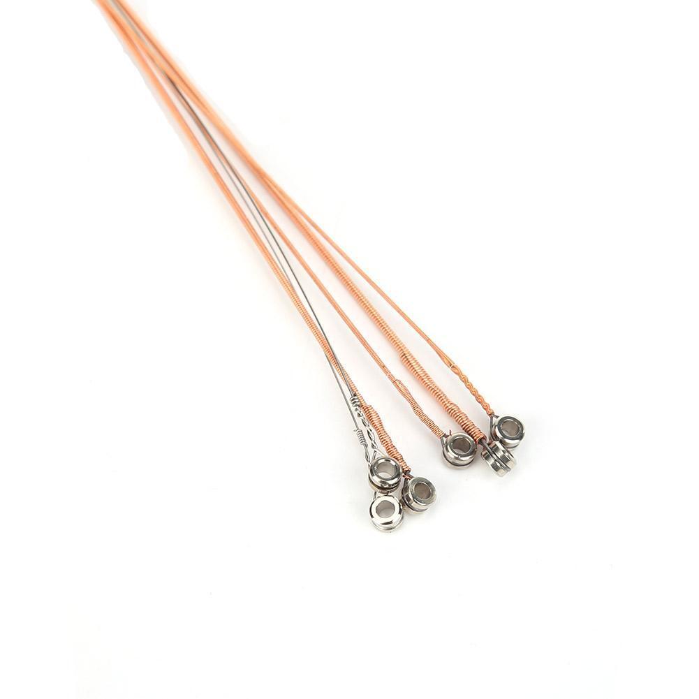 6pcs/set Copper Rust-proof Folk Guitar Strings Acoustic Guitar Parts (Red)