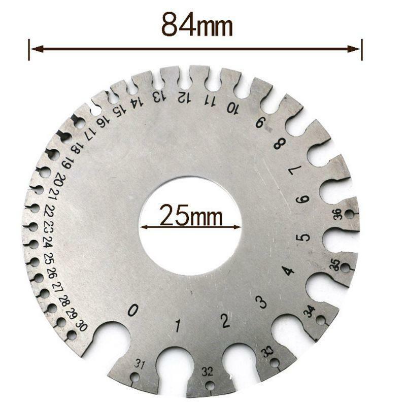 Round Cable Sheet Stainless Steel SWG Wire Gage Standard Thickness Metal Gauge