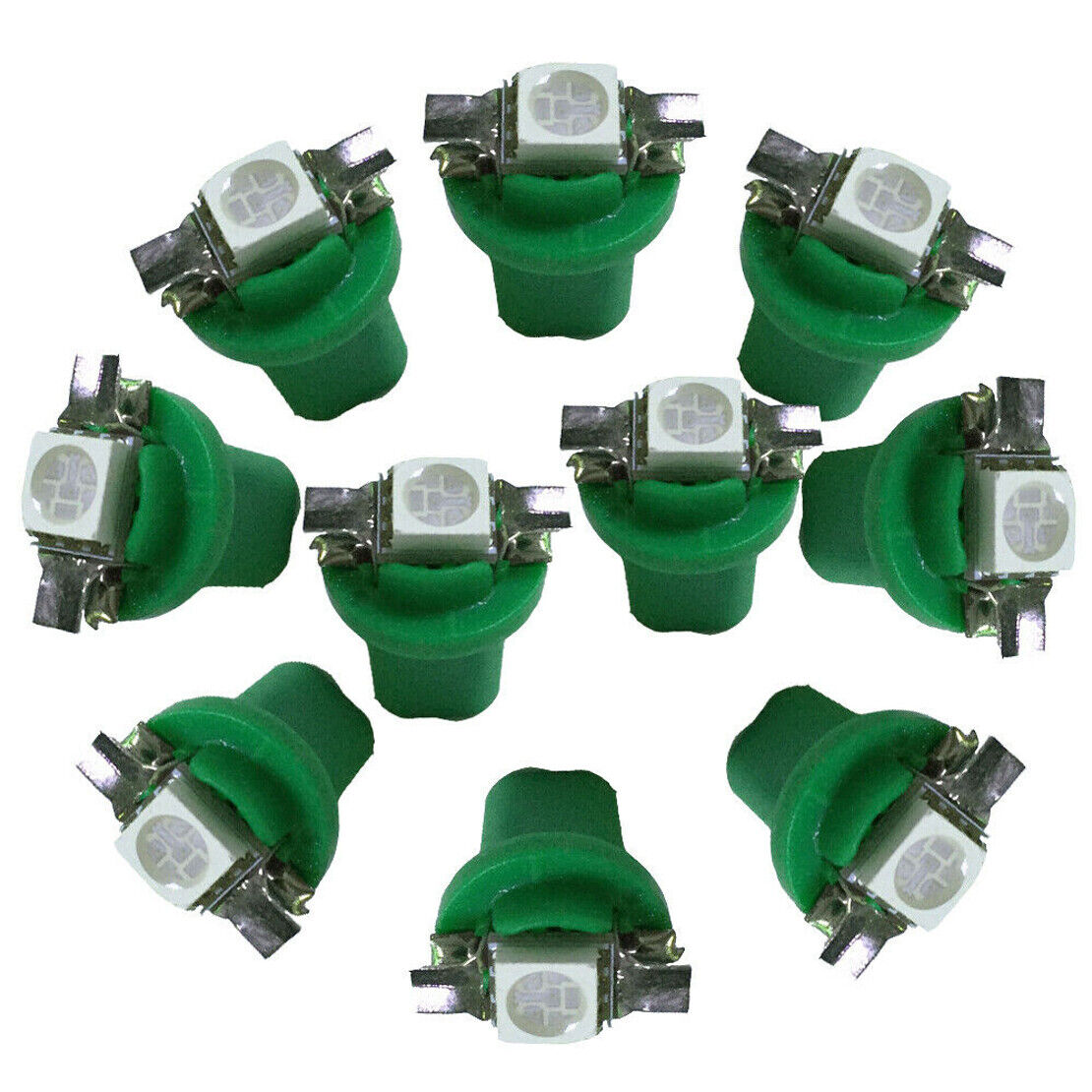 10Pcs T5 B8.5D 5050 SMD Car LED Dashboard Gauge Instrument Light Bulbs 12V