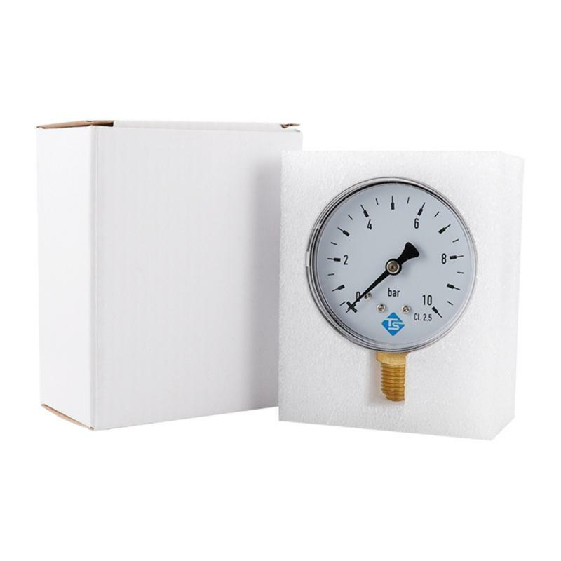 Pressure Gauge Stainless Steel+Copper 1/4 NPT Thread Water Pressure Meter 60mm