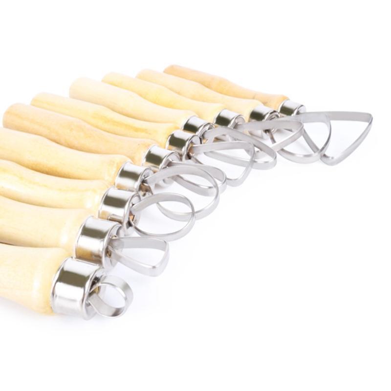 10Pcs DIY Pottery Clay Sculpting Tools Ceramic Carving Set Sculpture Loop Shaper
