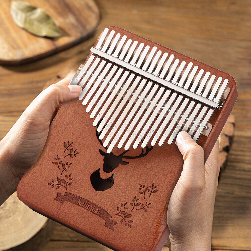 Kalimba 21 Key Thumb Piano Solid Portable Mbira Musical Instrument (Deer)