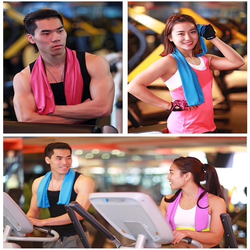 5 Pieces Soft Breathable Cooling Towels Sweat Rag Microfiber Ice Cold Towel