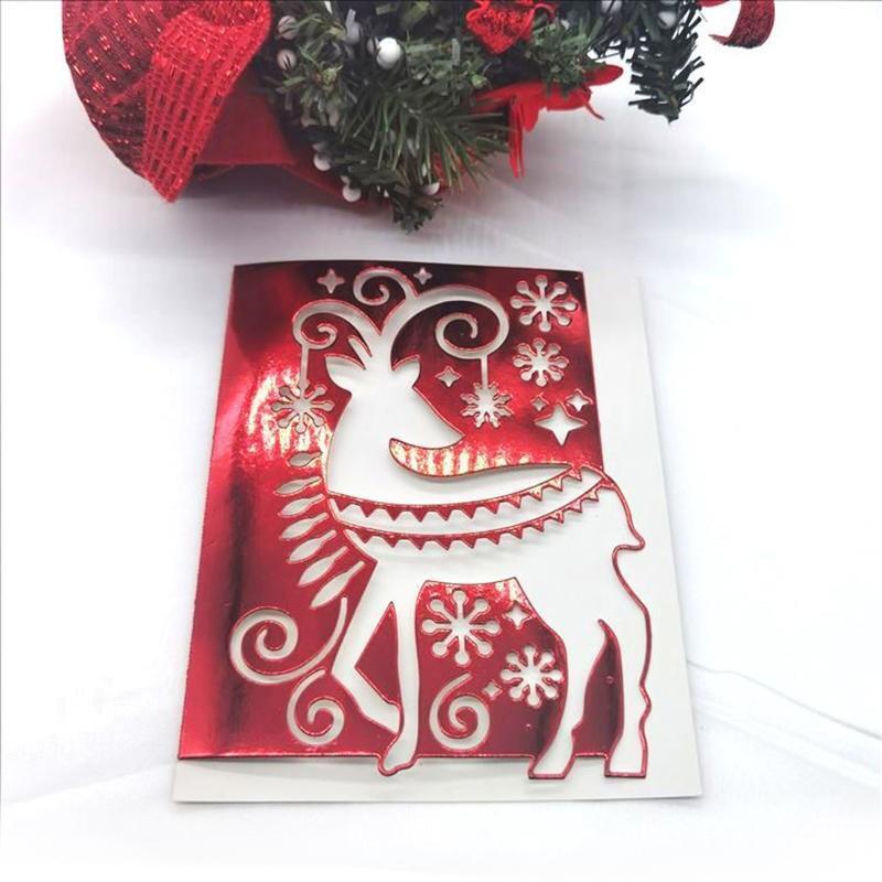 Christmas Deer Elk Metal Cutting Dies Stencil DIY Scrapbooking Album Paper Card