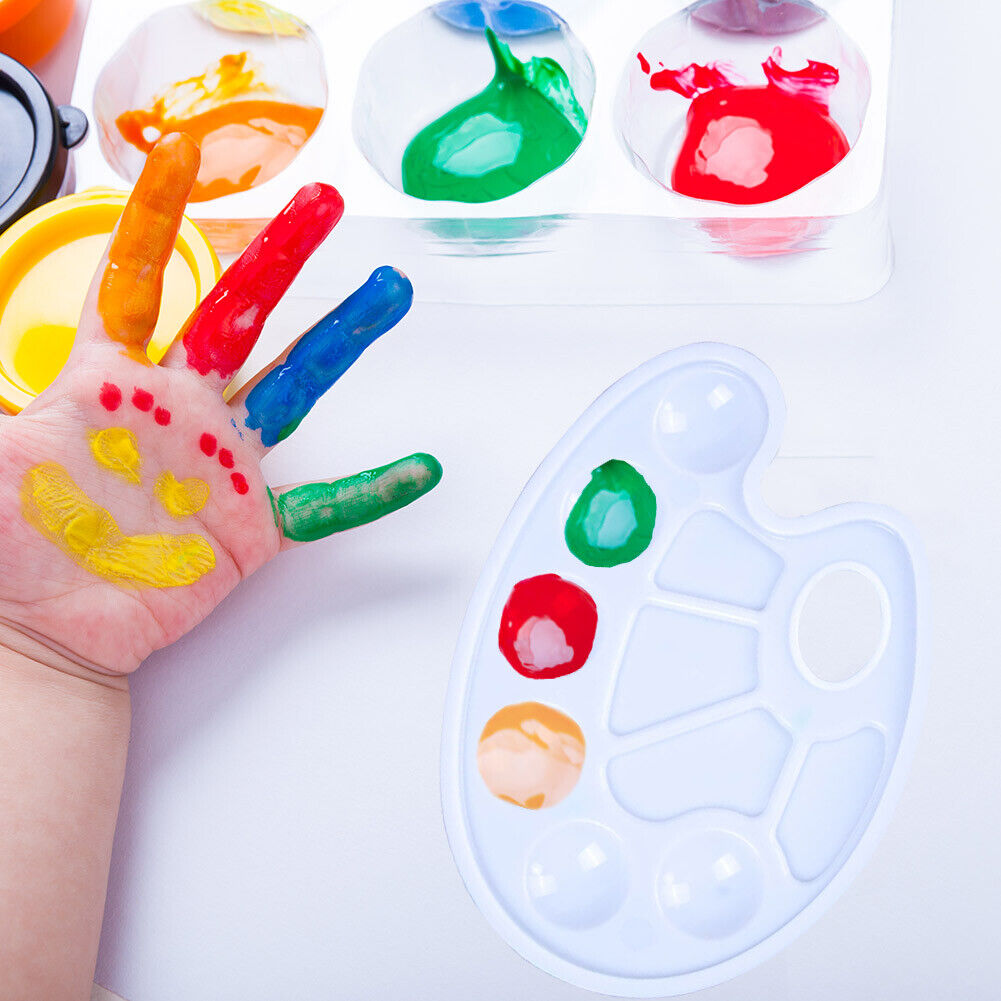 Plastic Palette Art Drawing Tray for Oil Watercolour White Painting Pallet