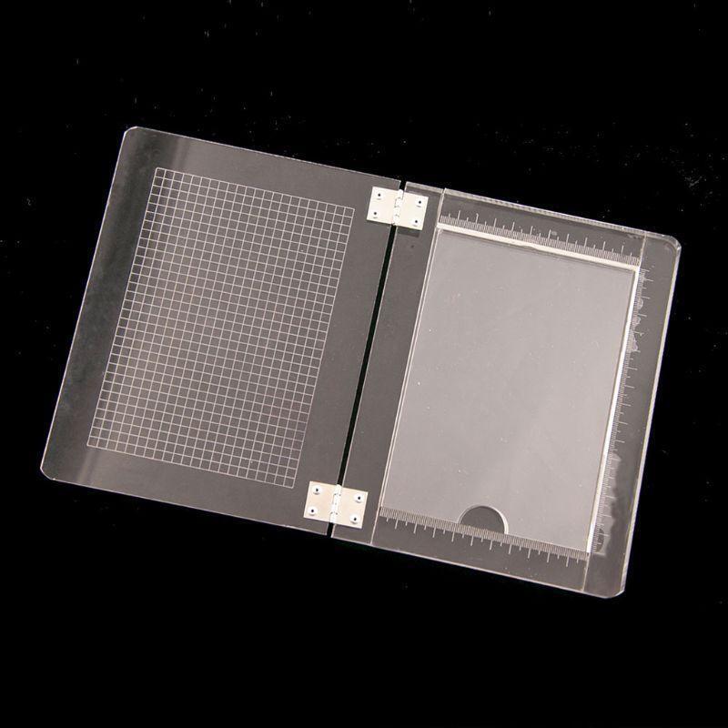 Acrylic Stamp Block with Grids Handmade Card Albums Crafts Supplies Accessories