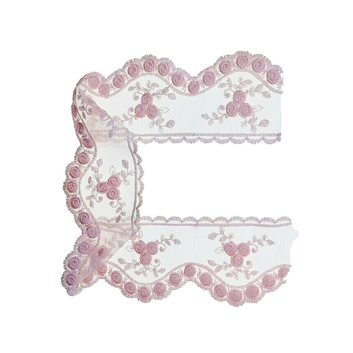 Width 7.5cm Flower Lace Trim Embroidered Ribbon Dress Clothes Sewing Craft DIY