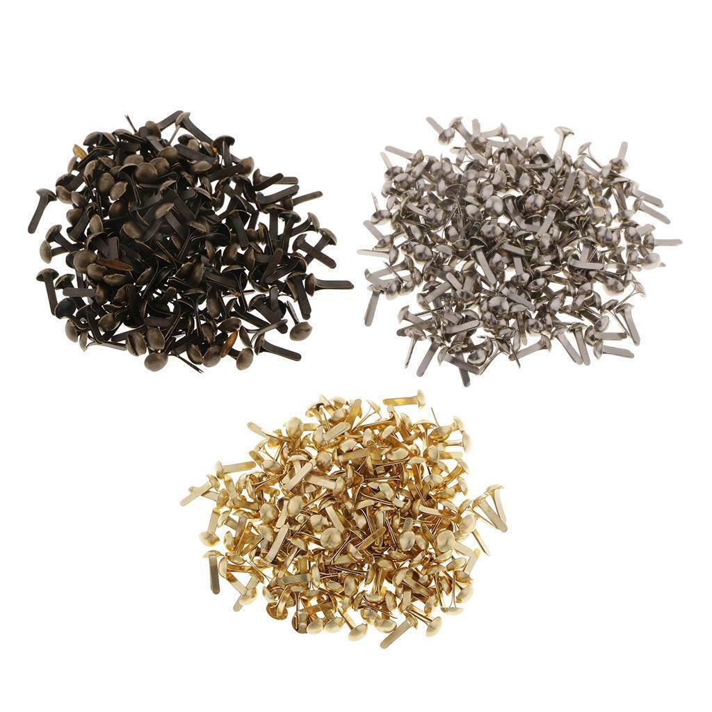 600x Bulk Iron Brads Decorative Paper Fasteners Scrapbooks Album Decorations