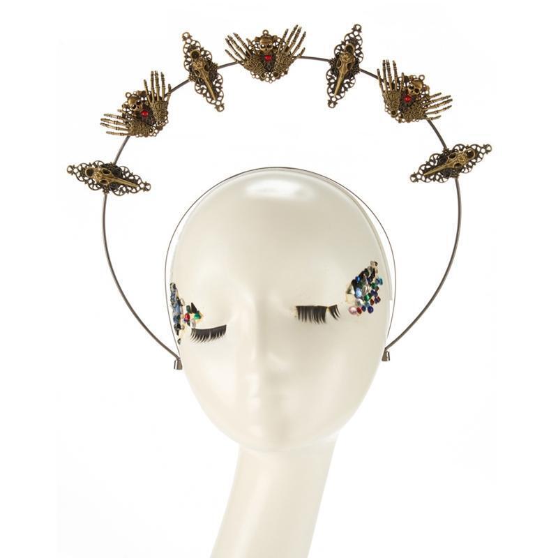 Goth Halo Crown Headband Baroque Tiara Crown Gorgeous Mary Halo Headdress