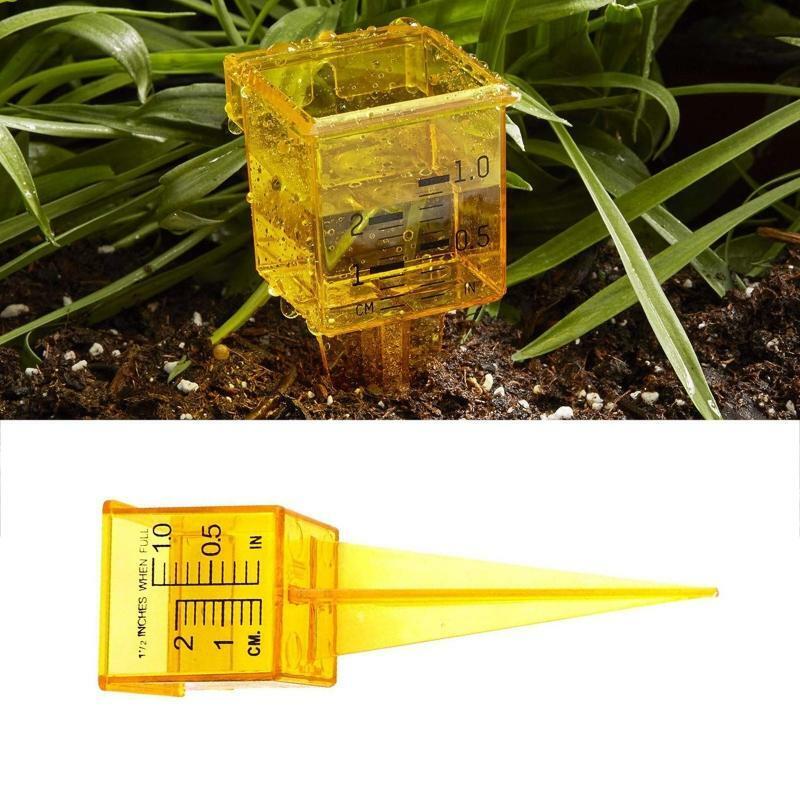 Wide Mouth Rain Gauge/Sprinkler Gauge Bright Yellow Outdoor Water Measuring Tool