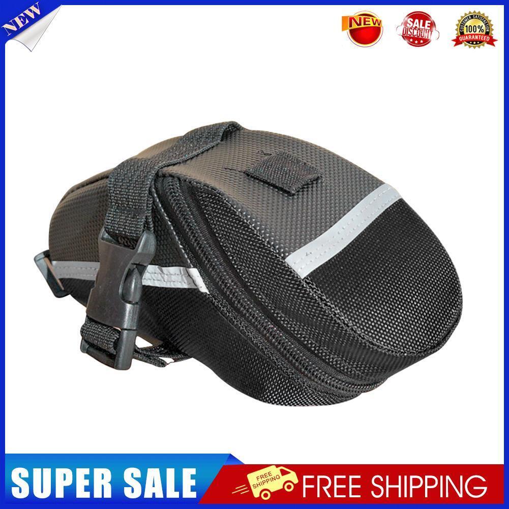 Bicycle Reflective Saddle Rear Tool Bags MTB Bike Seat Tail Bags (Black)