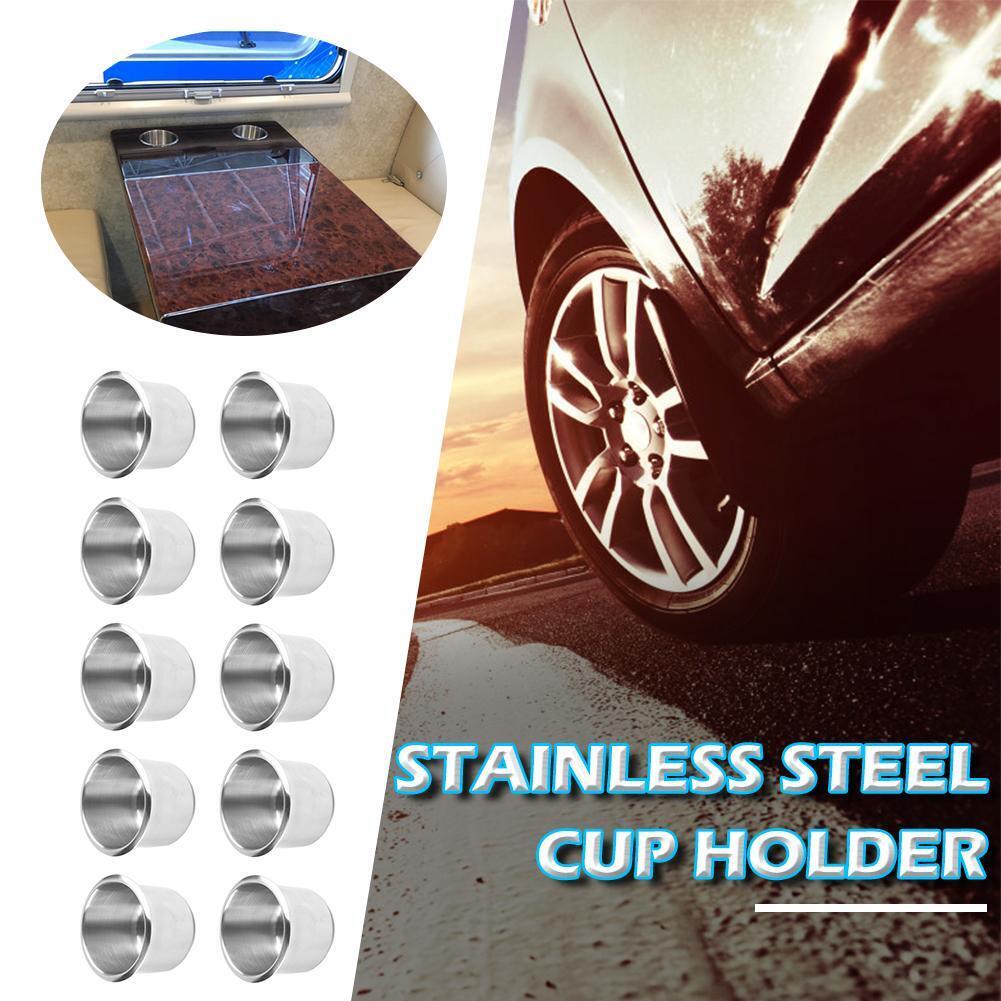 10pcs Stainless Steel Cup Drinking Holder for Marine Boat RV Car Camper
