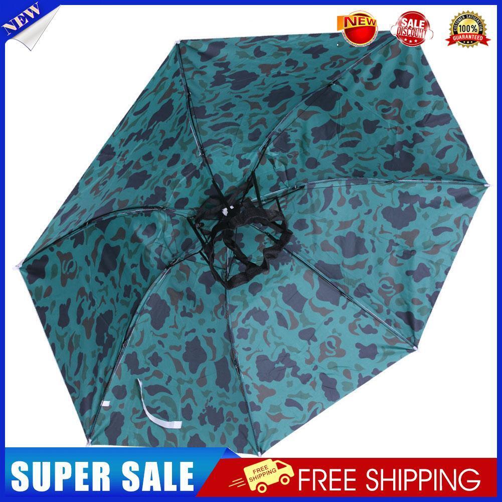 Head Umbrella Anti-UV Anti-Rain Outdoor Fishing Umbrella Hat(Camouflage)