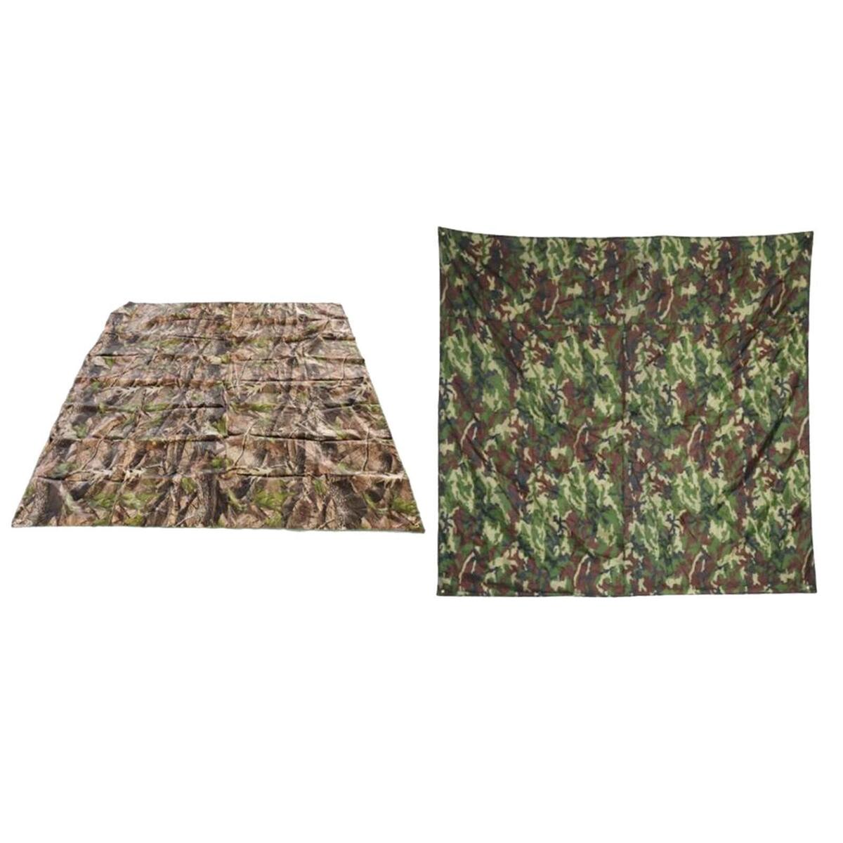 2pcs Camping Tarp Waterproof Picnic Mat Multifunctional Hiking Backpacking