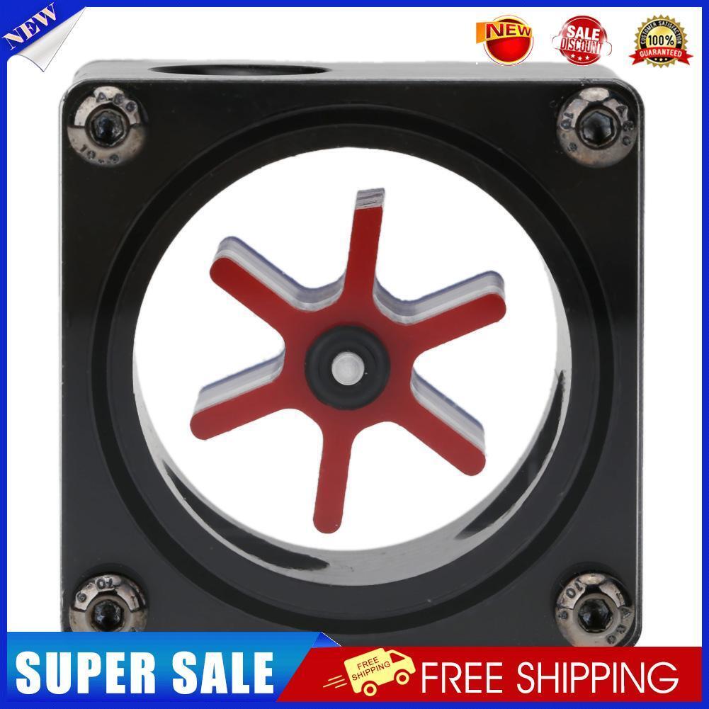 G1/4 Port 3 Impeller Water Flow Meter Indicator for PC Water Cooling(Black)
