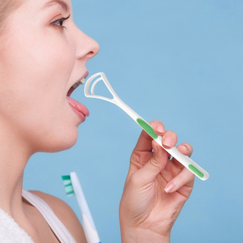 Tongue Brush Tongue Scraper Cleaner Oral Care Tongue Cleaning Tool Green