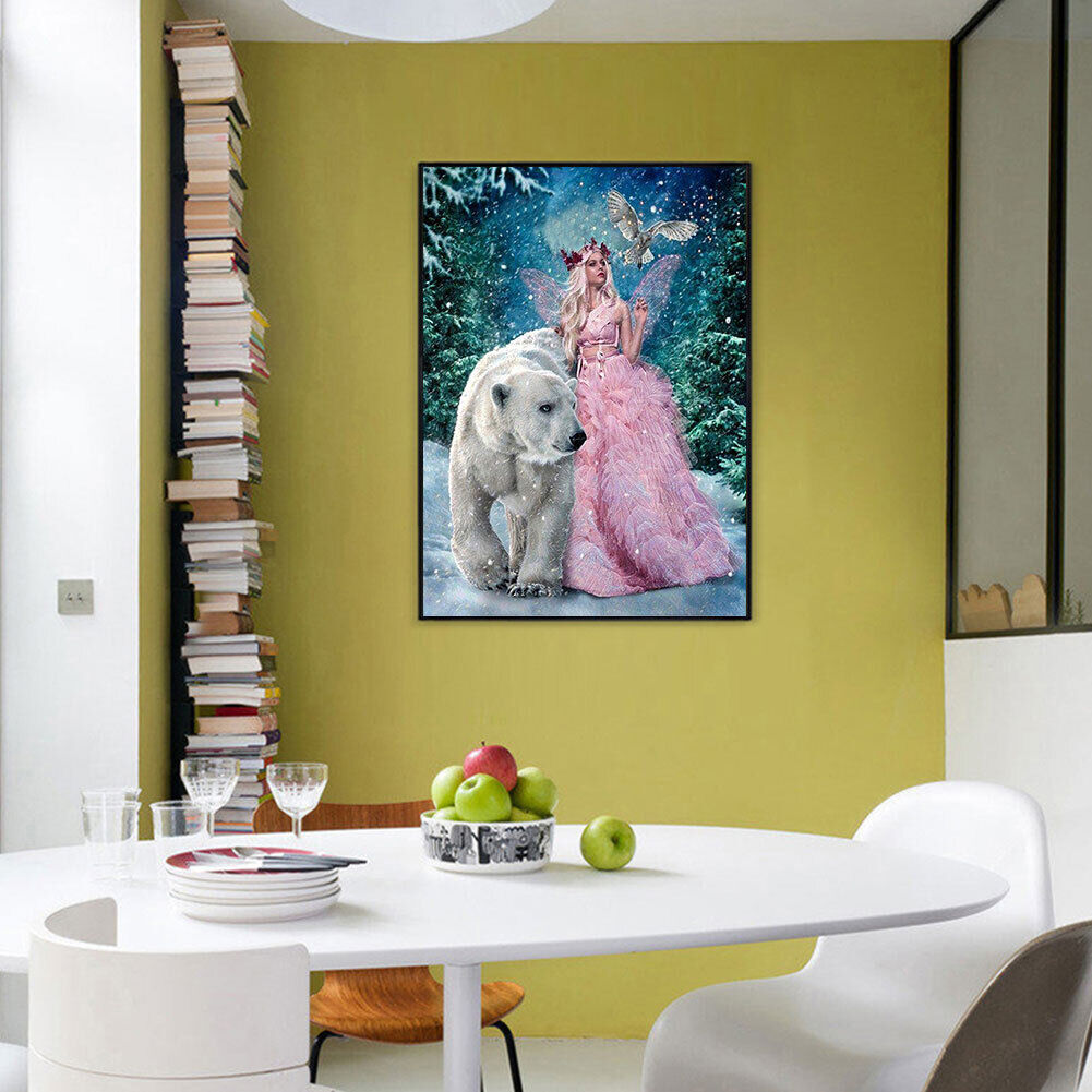 Beauty Polar Bear DIY Full Drill Diamond Painting Embroidery Art Home Decor