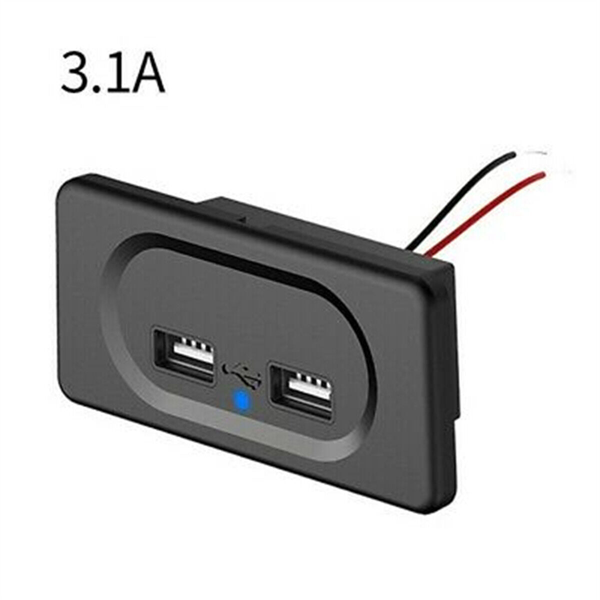 DC5V/3.1A Dual USB Ports Charger Socket For 12V Car Boat Motorhome Caravan 2021