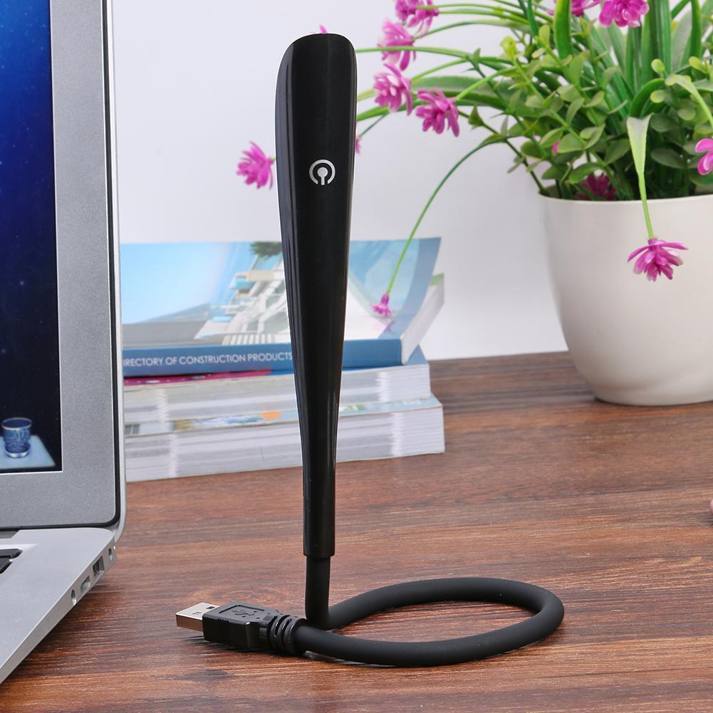 14 LED Bulbs Tube Mini USB Lamp Reading Light for Laptop Desktop PC (Black)