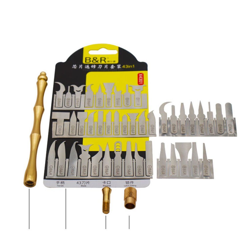 43 In 1 Remove CPU BGA IC Chip Handle Blade Cutter Mainboard Disassemble Repair