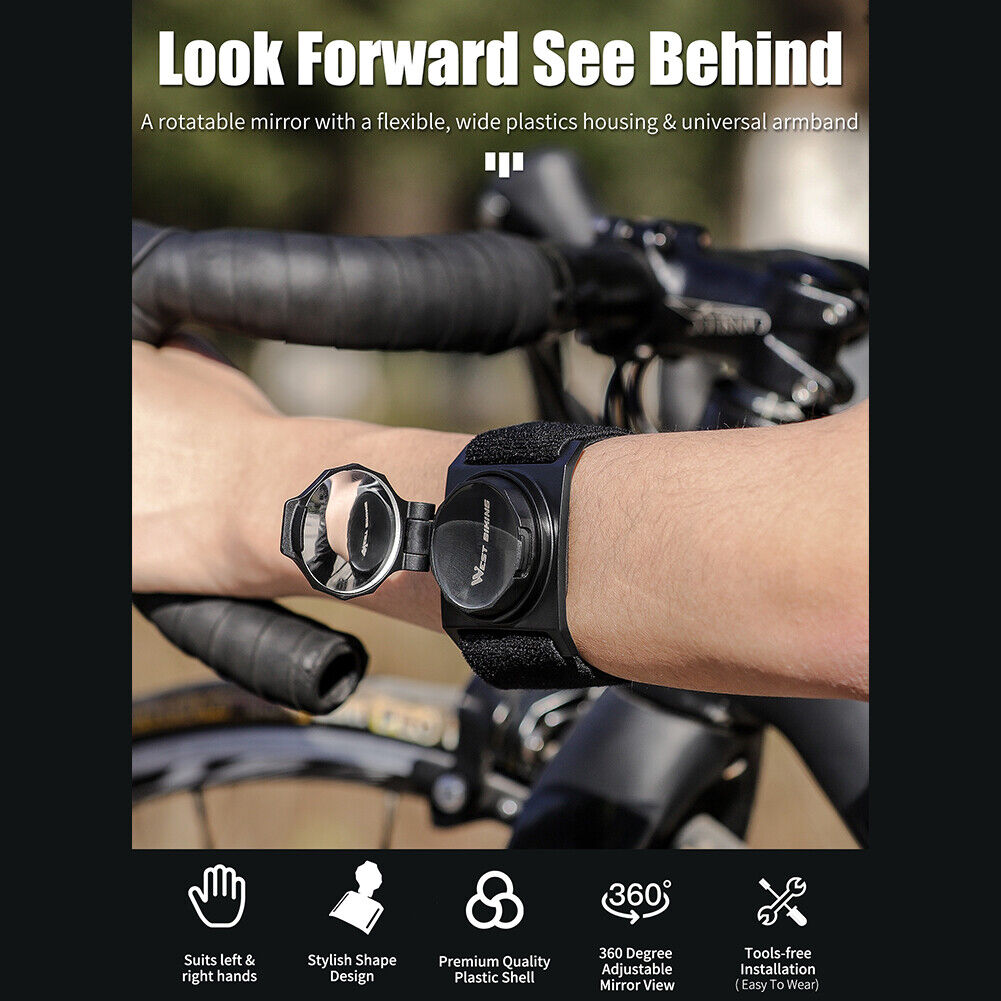 WEST BIKING Bike Bicycle Wrist Rearview Rear View Mirror Cycling Accessory