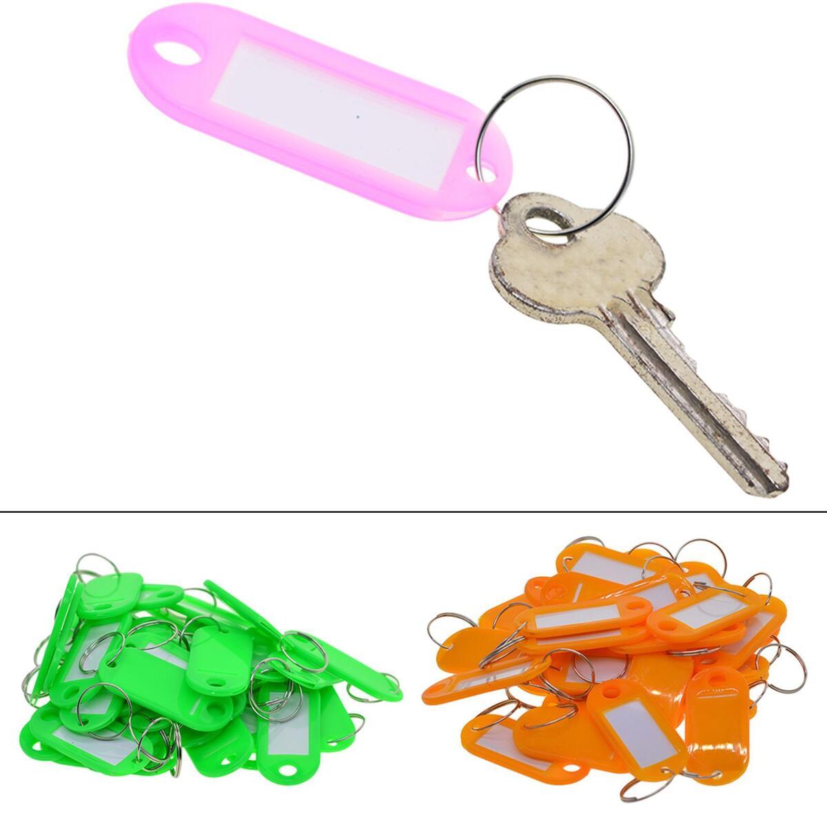 100 Pieces Removable Waterproof Key Tags ID Name Card Tags Mark Labels