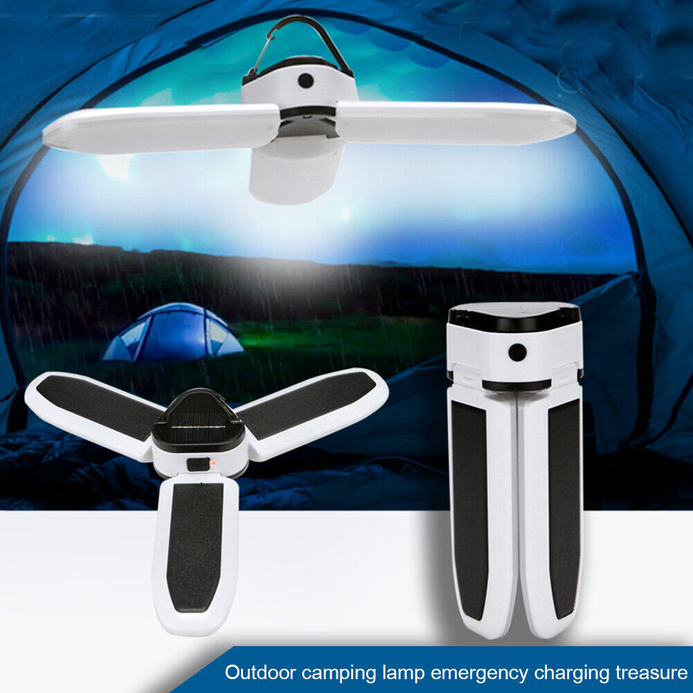 Waterproof 3 Leaf 60 LED Lights 5 Modes Solar Outdoor Camping Foldable Lamp