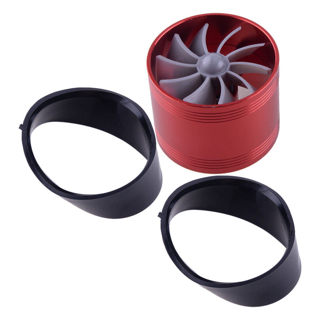 AIR INTAKE Single FAN SUPERCHARGER TURBO GAS FUEL VORTEX KIT SAVER Universal