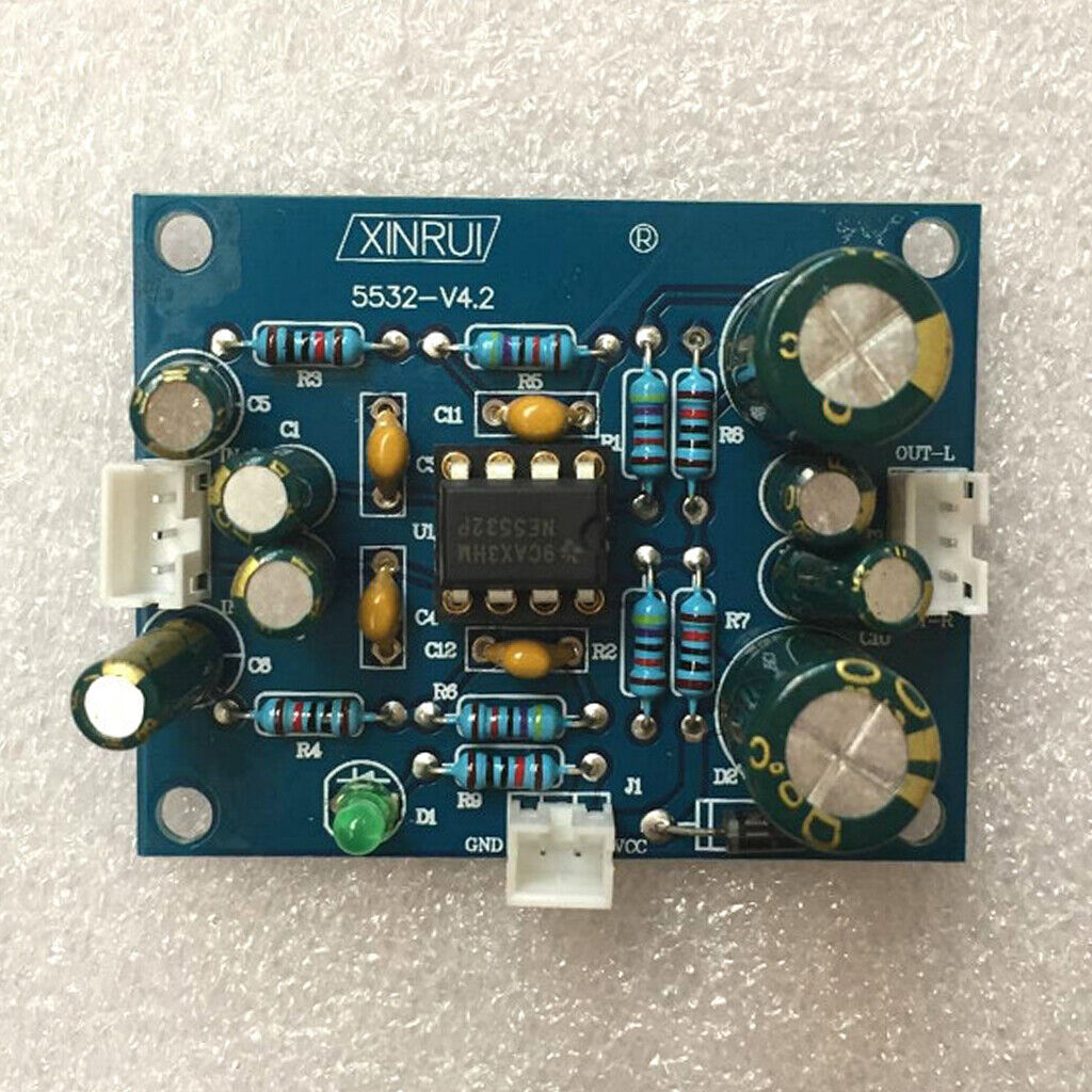 2 Pieces Pre-amp Amplifier Board Double Panel 12-35V Digital Audio Module