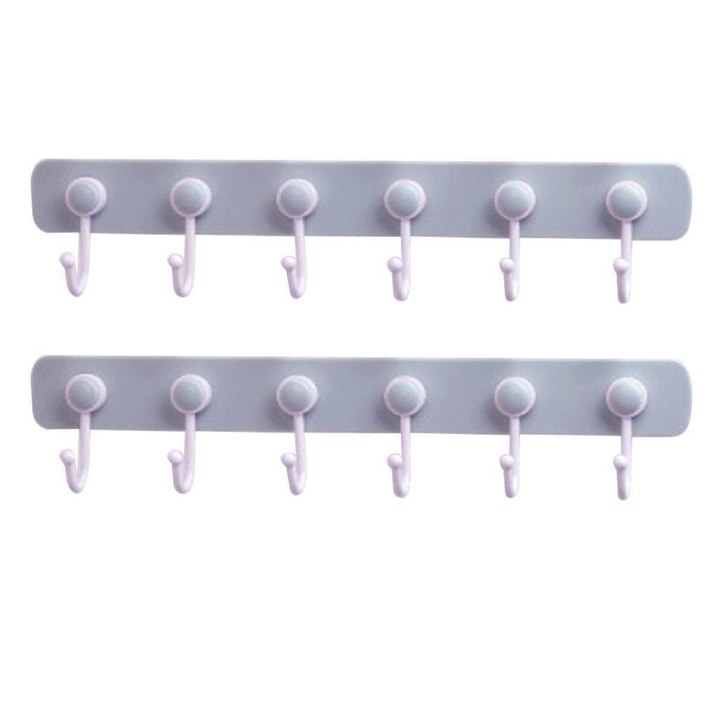 2x Self-Adhesive  Hook Wrench Holder Rack Hanger Coat Hanging Decor