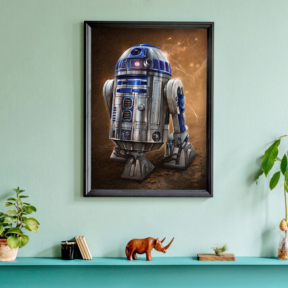 robot Full Round Drill Diamond Painting 5D DIY Rhinestone Art