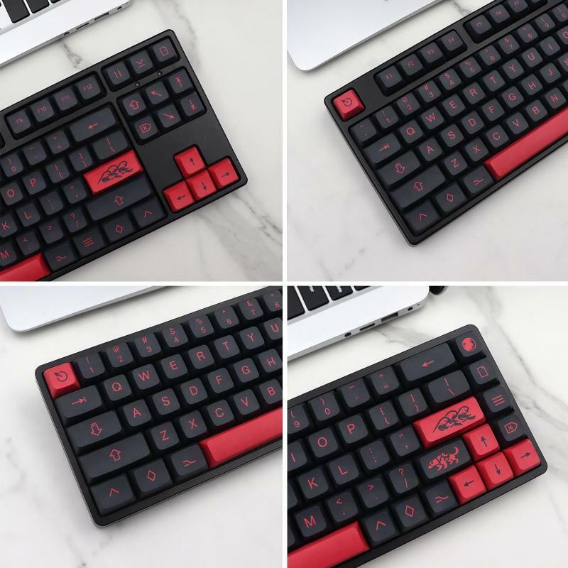 132pcs Keycaps PBT Dye Sub XDA Keycap for Cherry Gaming Mechanical Keyboard DIY