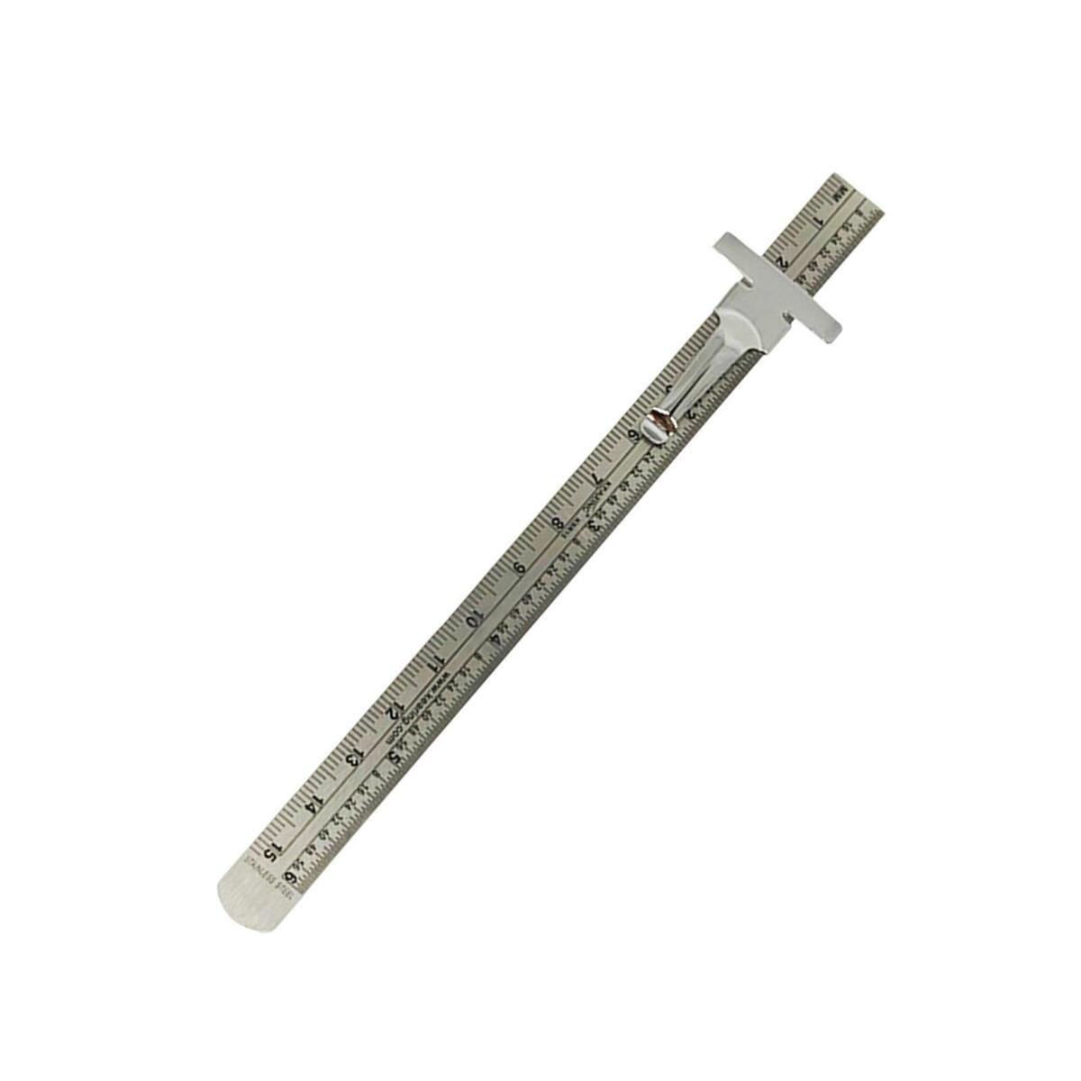 Precision Sewing Ruler Metric Guides Stainless Steel with Clip for Quilting
