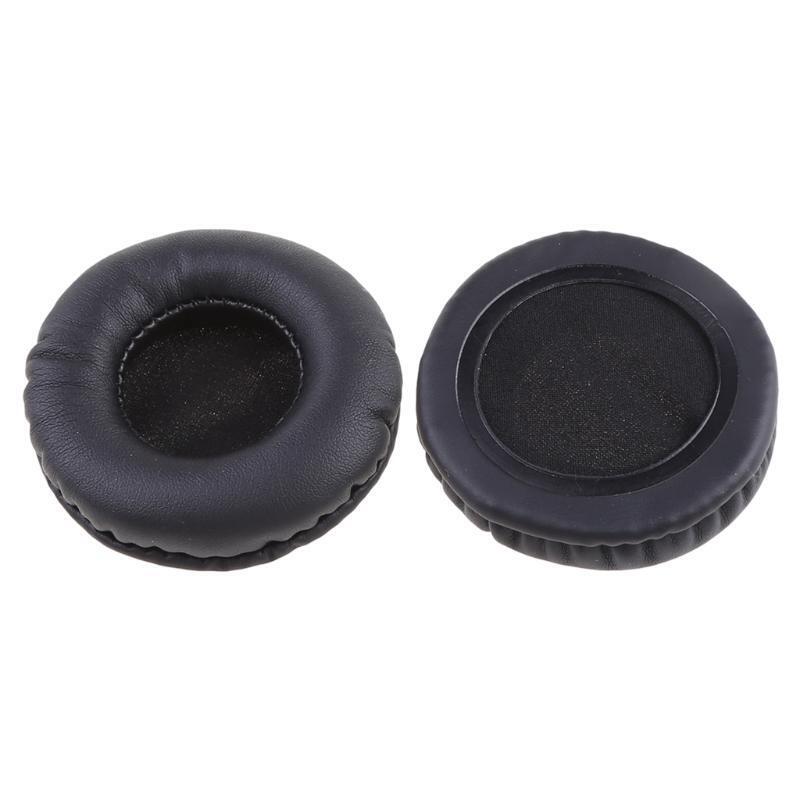 1 Pair Replacement Faux Leather Sponge Ear Pads Cushions for Headphone Headset
