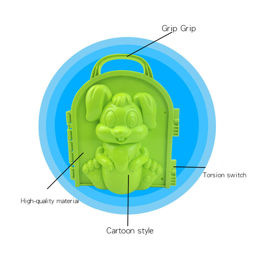 Rabbit Shape Snowball Maker ABS Clip Kids Outdoor Winter Snow Sand Mold