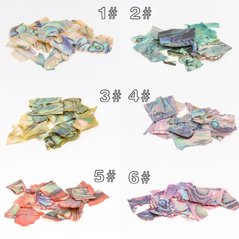 Natural Abalone Shell Seashell Slices DIY Nail Art Manicure Decor Nail Sequins