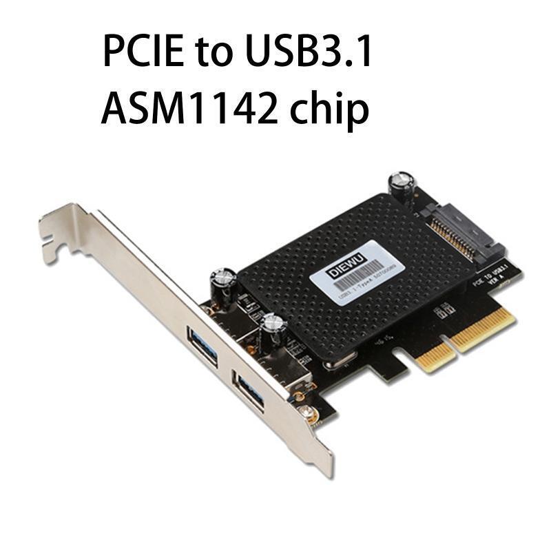 USB3.1 to PCI-E 10Gb Adapter Drive-free for Desktop PCI Express X1 X4 X8 X16